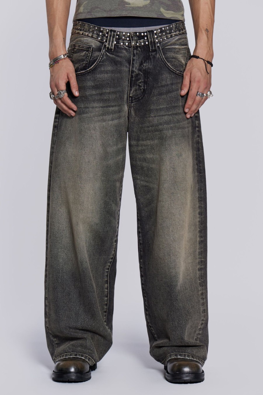 Women Jaded London Colossus Jeans | Stud Colossus Jeans