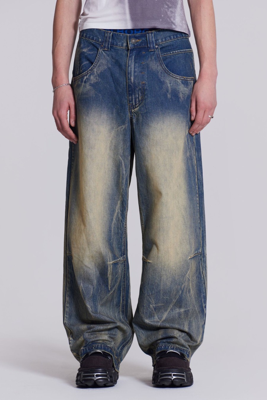 Women Jaded London Colossus Jeans | Blue Ethereal Colossus Jeans