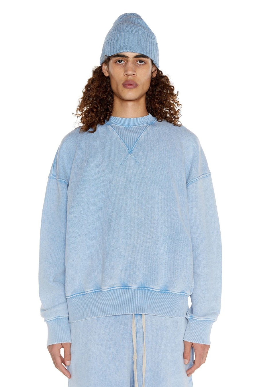 Women Jaded London | Ntrls Powder Blue Crew Neck Sweatshirt