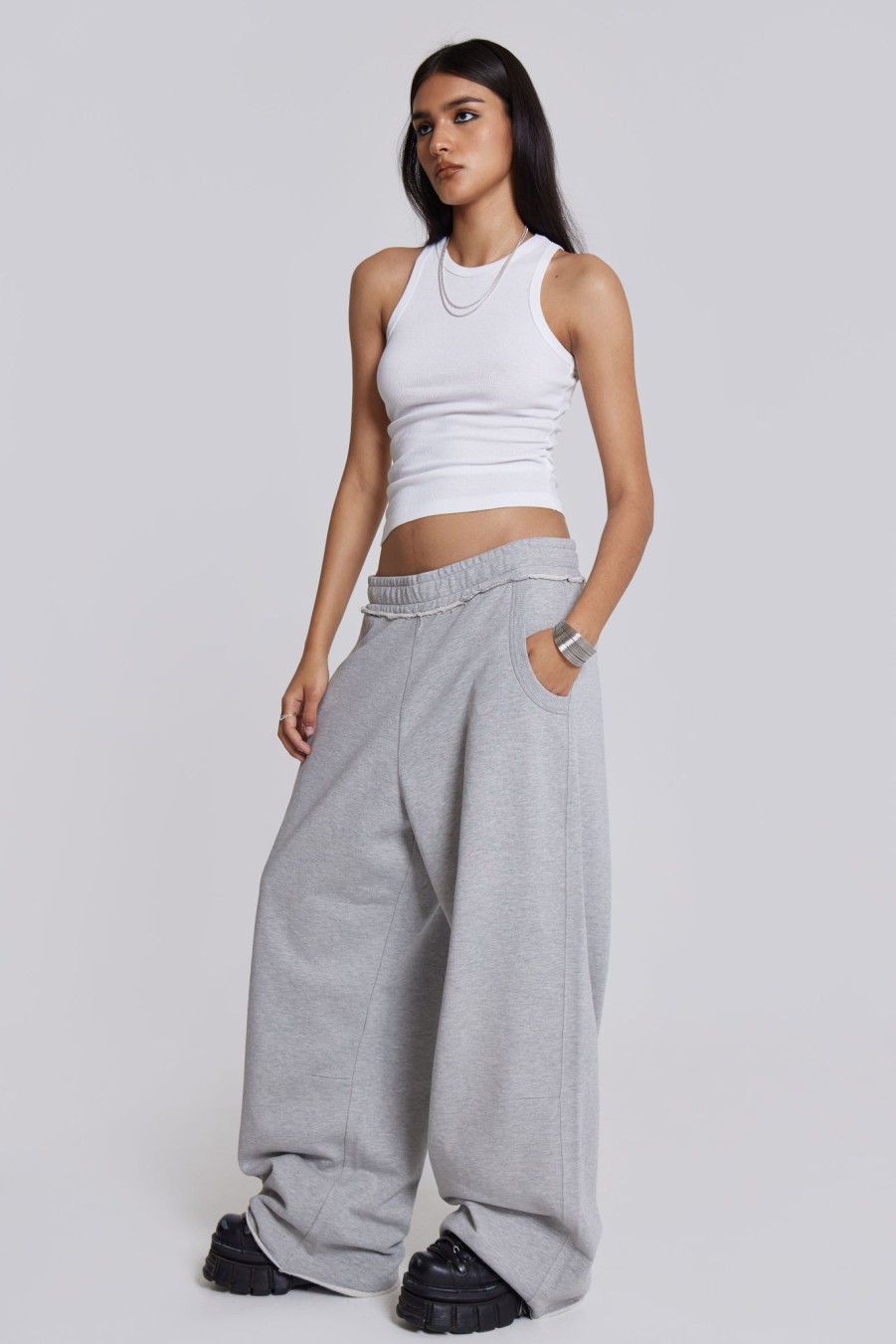 Women Jaded London Joggers & Sweatpants | Grey Marl Monster Joggers