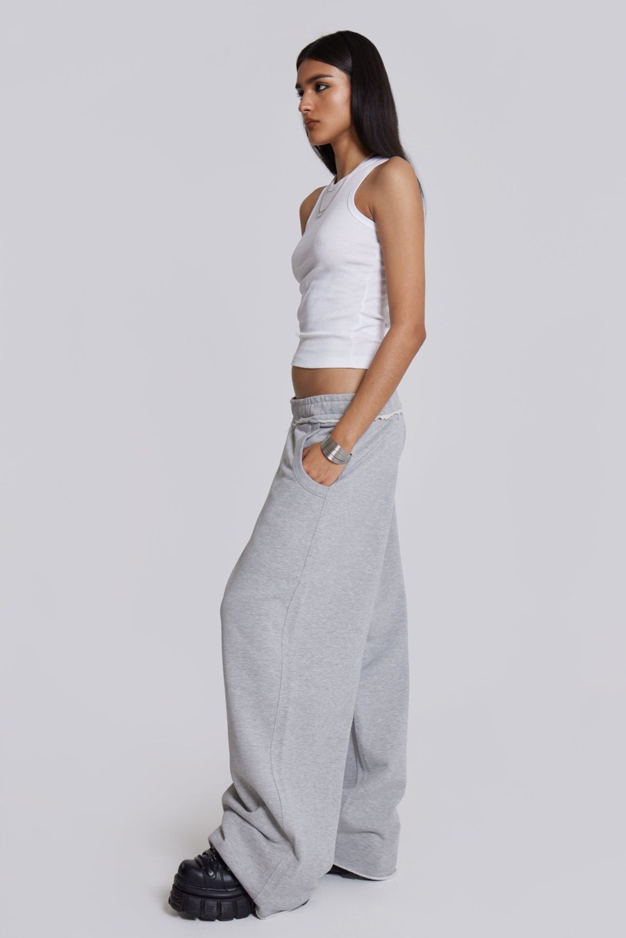 Women Jaded London Joggers & Sweatpants | Grey Marl Monster Joggers