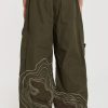 Men Jaded London Parachute Pants | Khaki Topograph Parachute Pants