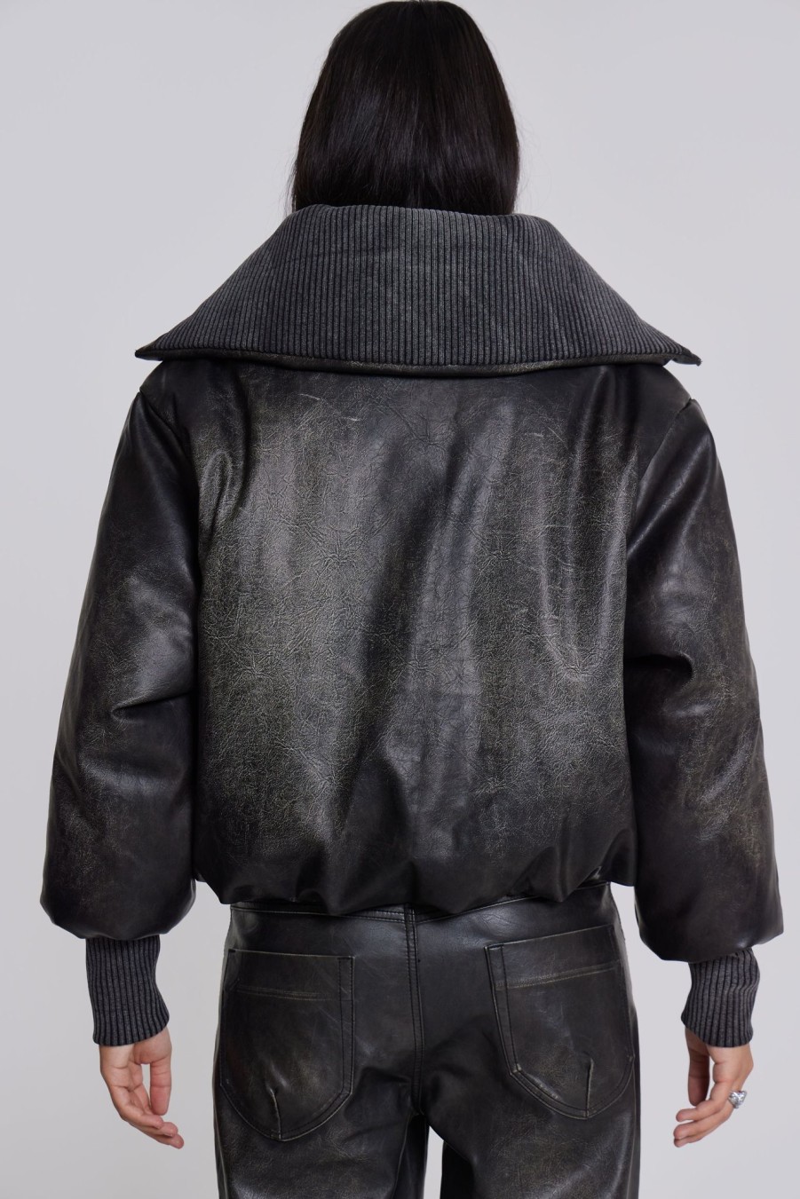 Women Jaded London | Alloy Vegan Leather Bomber Jacket