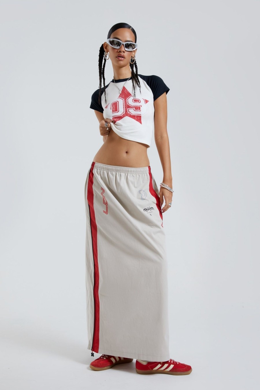 Women Jaded London Maxi Skirts | Uptown Windbreaker Maxi Skirt