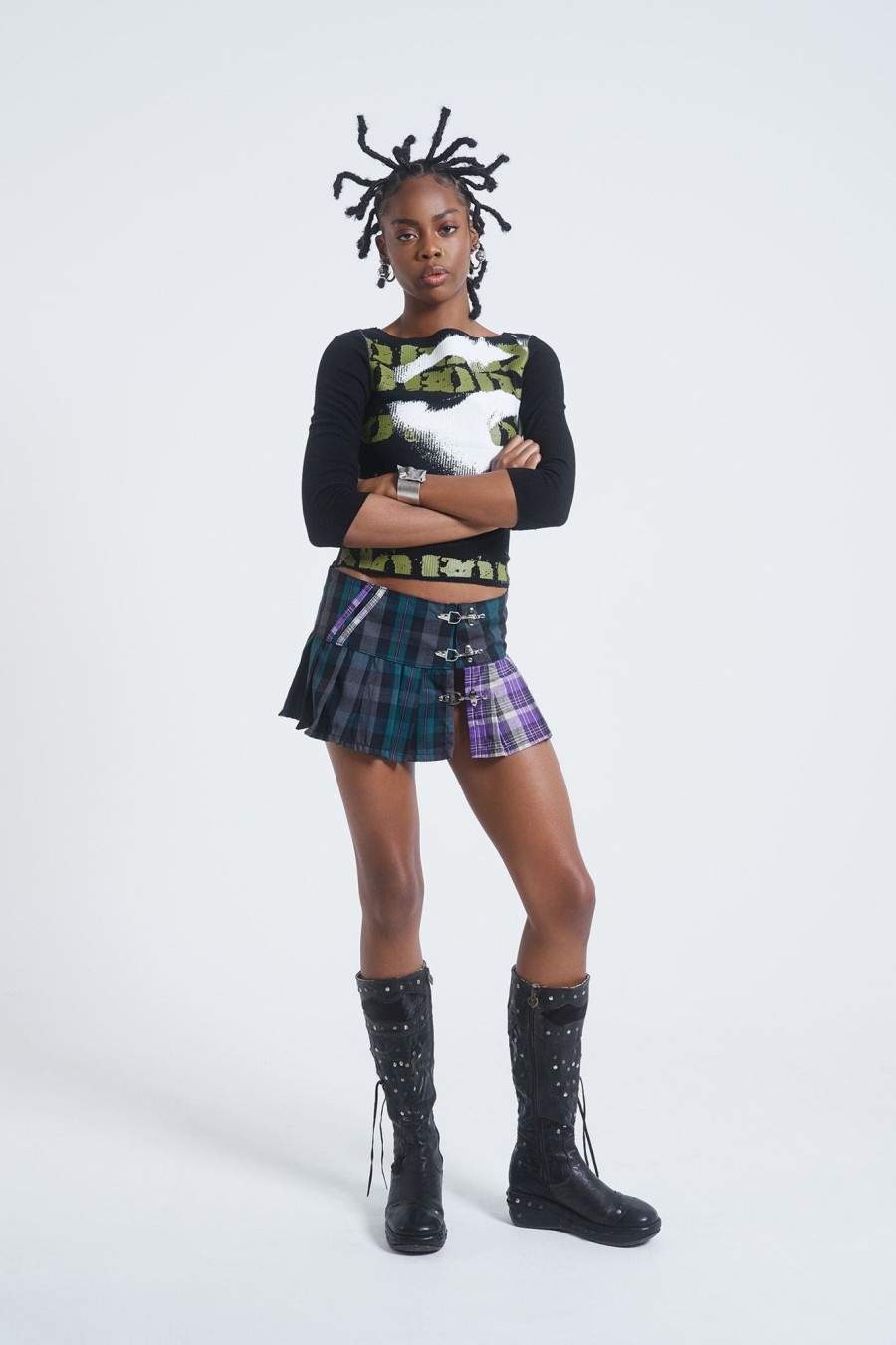 Women Jaded London Mini Skirts | Kilty As Charged Mini Skirt