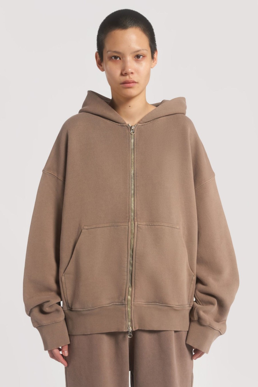 Women Jaded London Hoodies & Sweatshirts | Ntrls Clay Oversized Zip Through Hoodie