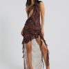 Women Jaded London Maxi Dresses | Athena One Shoulder Draped Maxi Dress