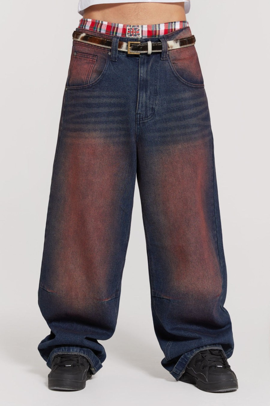 Women Jaded London Colossus Jeans | Deep Red Colossus Jeans