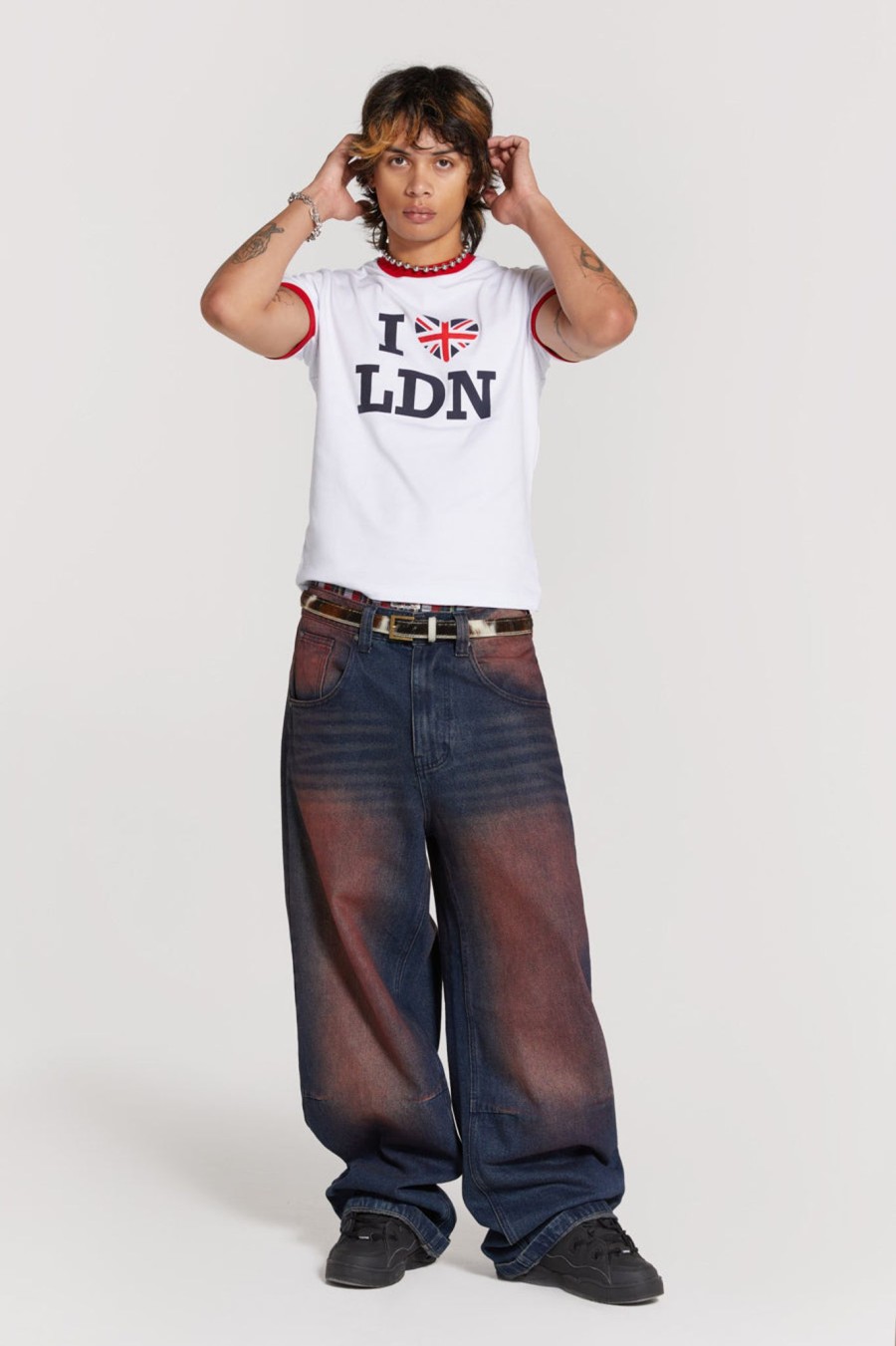 Women Jaded London Colossus Jeans | Deep Red Colossus Jeans