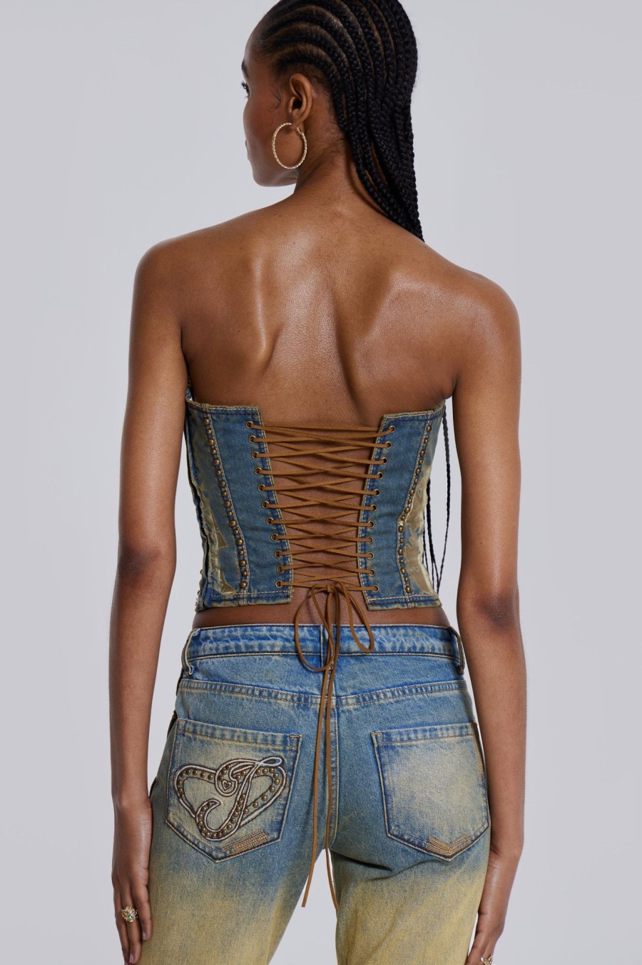 Women Jaded London Corsets | Vega Denim Corset Top