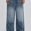 Women Jaded London Colossus Jeans | Mid Blue Shredded Colossus Jeans