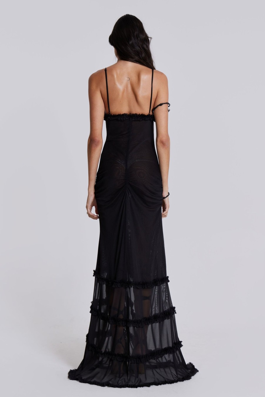 Women Jaded London Maxi Dresses | Fatale Maxi Dress In Midnight Black