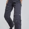 Women Jaded London | Vintage Grey Low Rise Cargo Pants